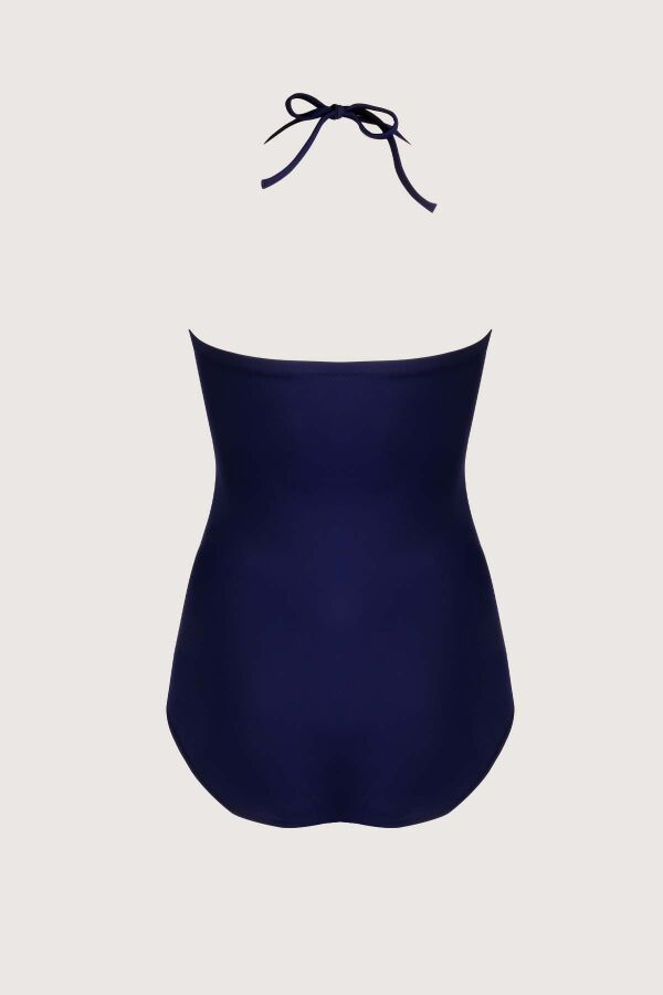 Ayyıldız 49353 Lacivert Desenli Straplez Mayo - 2