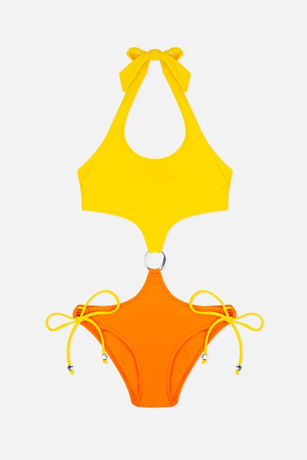 Ayyıldız 4957 Turuncu Kız Çocuk Mayokini - 1