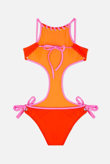 Ayyıldız 4959 Turuncu Kız Çocuk Mayokini - AYYILDIZ (1)