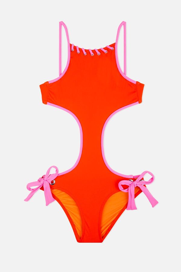 Ayyıldız 4959 Turuncu Kız Çocuk Mayokini - 1