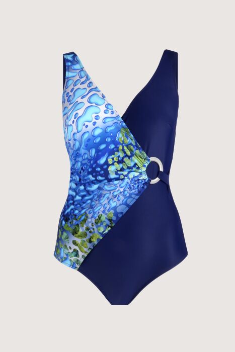 Ayyıldız 49600 Lacivert Desenli Toparlayıcı Mayo - 1