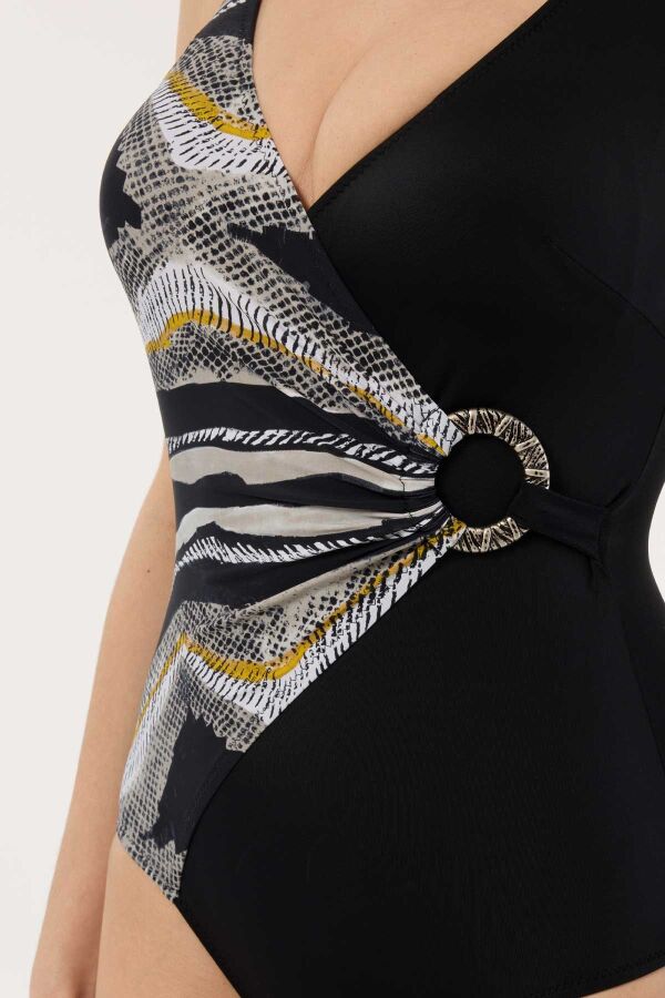 Ayyıldız 49600 Siyah Desenli Toparlayıcı Mayo - 3