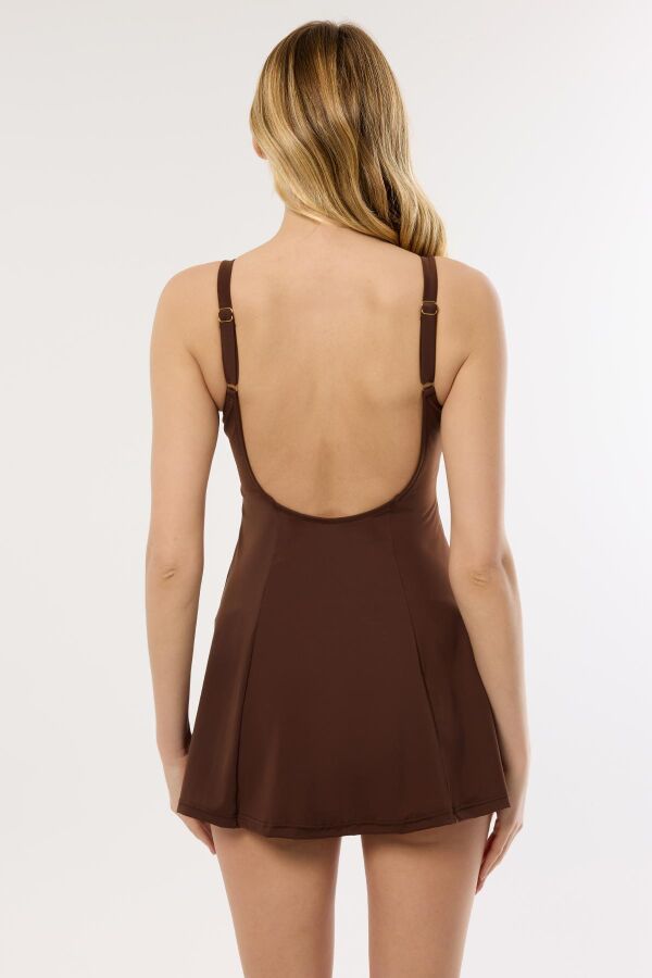 Ayyıldız 49630 Kahverengi Etekli Mayo - 2