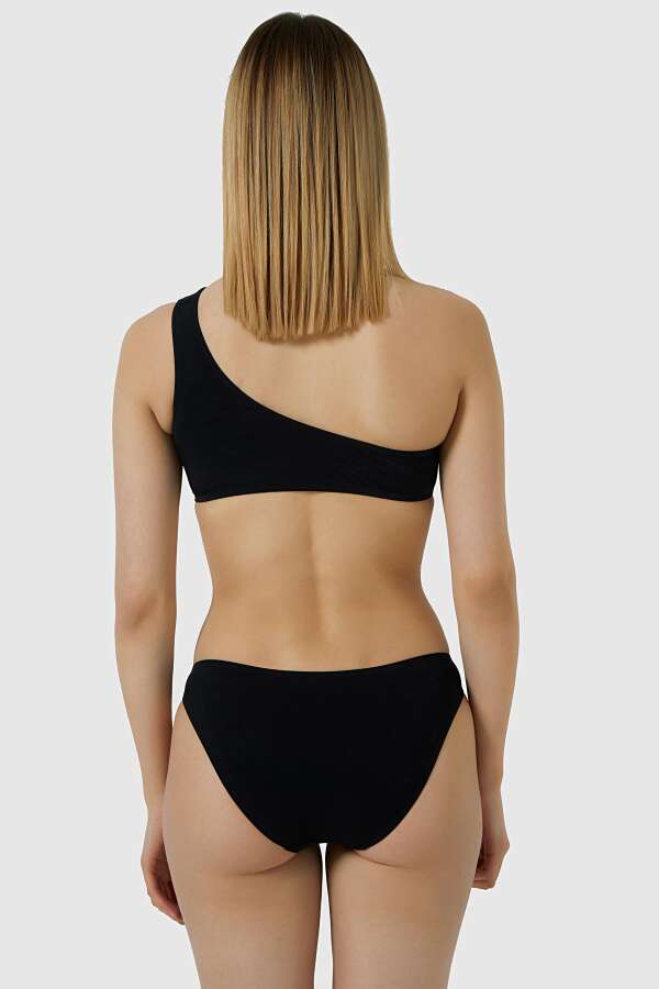 Ayyıldız 5029 Siyah Tek Omuz Mayokini - 3