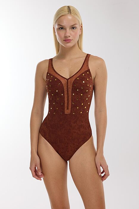 Ayyıldız 5145 Kahverengi V Yaka Mayo - 1