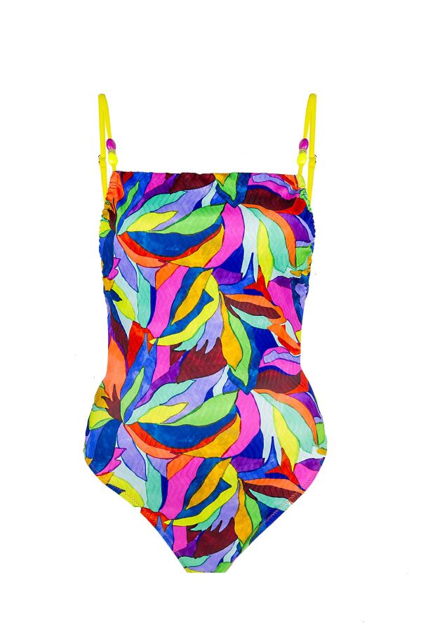 Ayyıldız 5200 Sarı Pembe Askılı Mayokini - 4