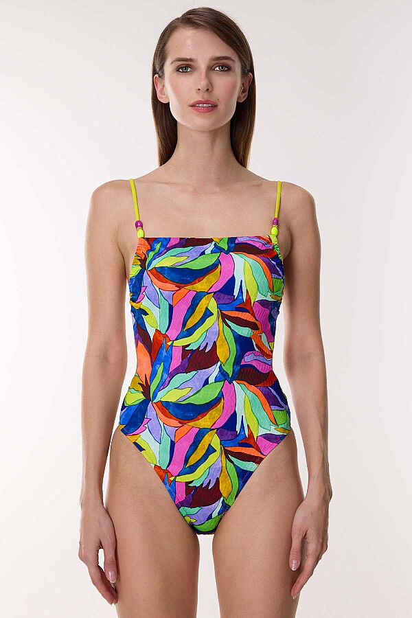 Ayyıldız 5200 Sarı Pembe Askılı Mayokini - 1