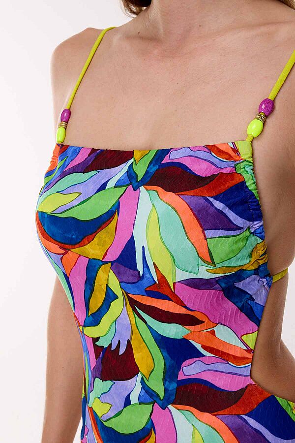 Ayyıldız 5200 Sarı Pembe Askılı Mayokini - 2