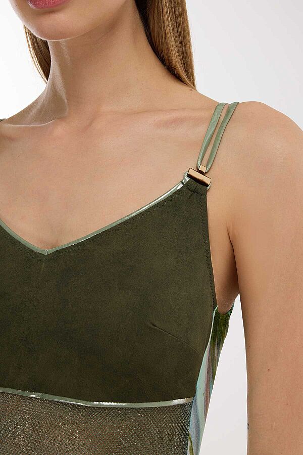 Ayyıldız 5208 Yeşil Transparan V Yaka Mayo - 2