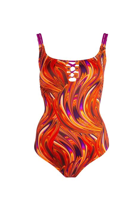 Ayyıldız 5213 Turuncu Desenli Mayo - 4