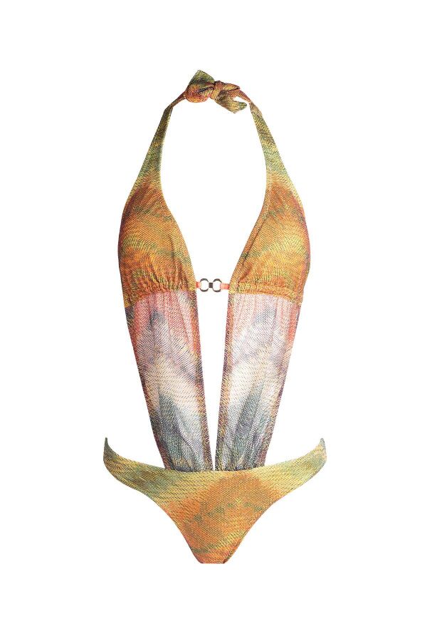 Ayyıldız 5219 Yeşil Boyundan Bağlamalı Mayokini - 4