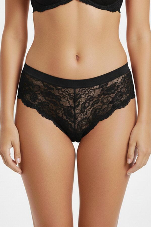 Ayyıldız 5279 Siyah Dantelli Külot - 1