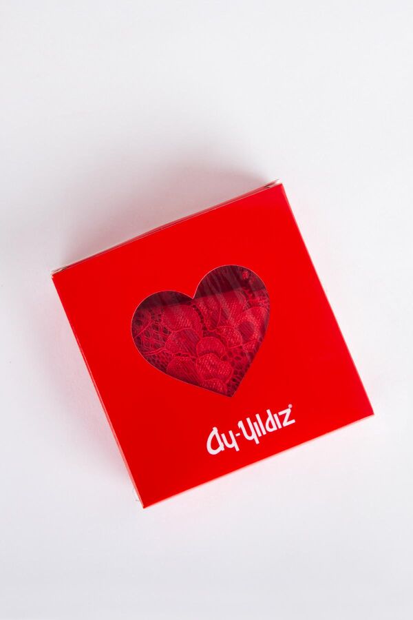 Ayyıldız 5280 Kırmızı Dantelli Boxer Külot - 2