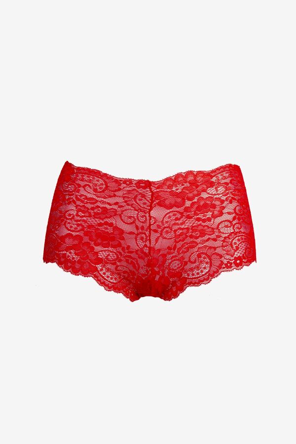 Ayyıldız 5280 Kırmızı Dantelli Boxer Külot - 1
