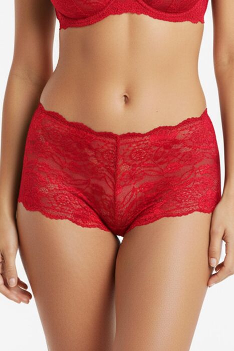 Ayyıldız 5280 Kırmızı Dantelli Boxer Külot - AYYILDIZ