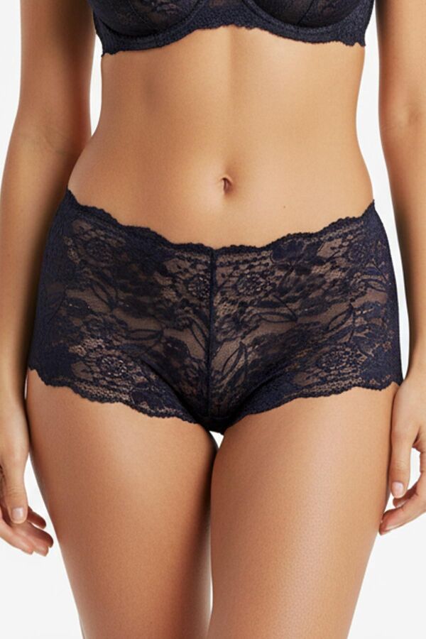 Ayyıldız 5280 Siyah Dantelli Boxer Külot - 1