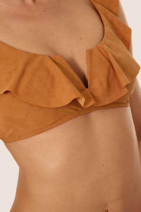 Ayyıldız 5400 Bordo Fırfırlı Bikini Takımı - 3