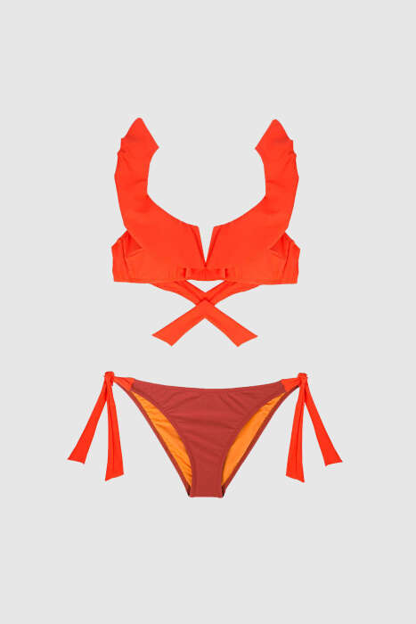 Ayyıldız 5400 Kiremit Fırfırlı Bikini Takımı - 4