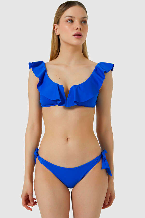 Ayyıldız 5400 Saks Fırfırlı Bikini Takımı - 1