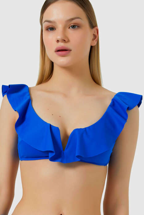 Ayyıldız 5400 Saks Fırfırlı Bikini Takımı - 3