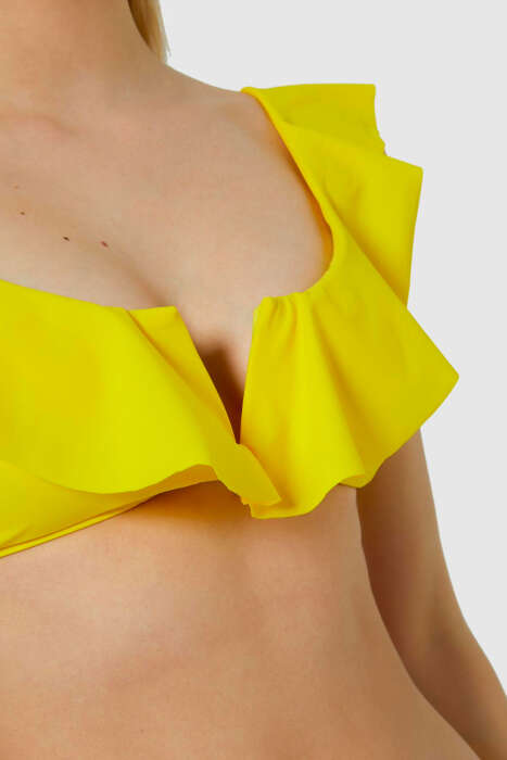 Ayyıldız 5400 Sarı Fırfırlı Bikini Takımı - 3