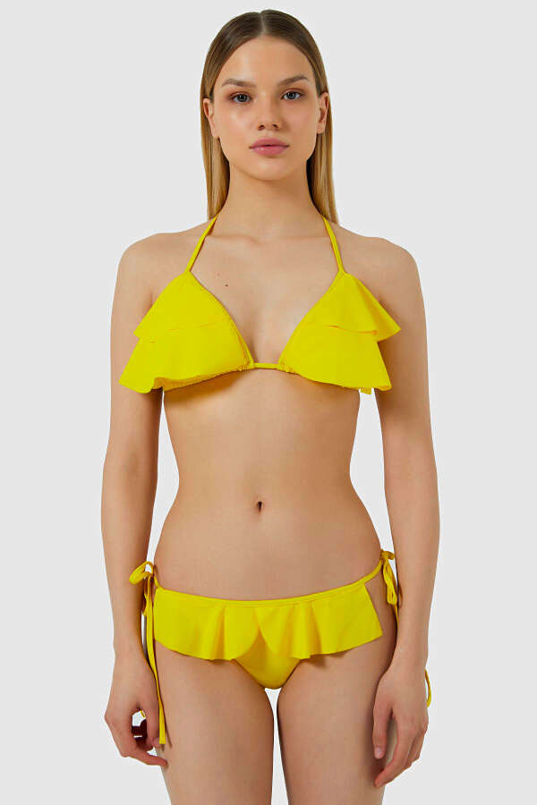 Ayyıldız 5403 Sarı Fırfırlı Bikini Takımı - 1
