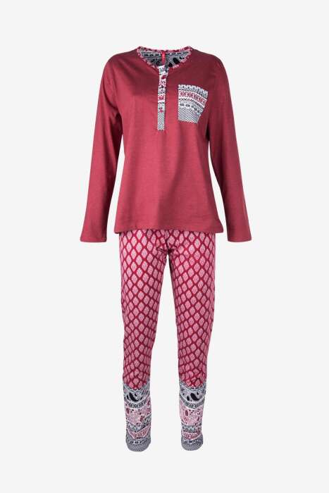 54154 Bordo Pijama Takımı - 3