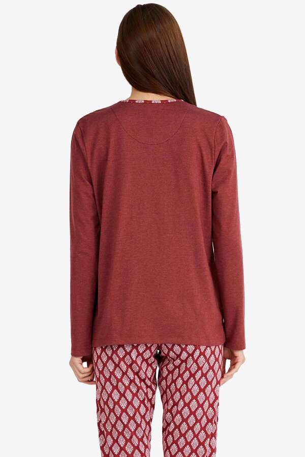 54154 Bordo Pijama Takımı - 2