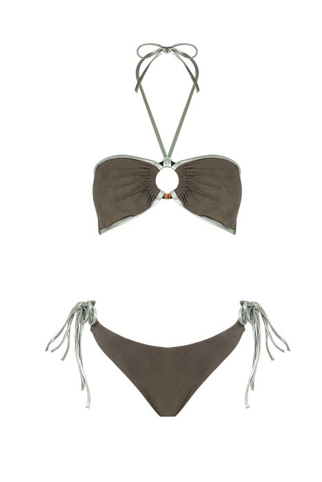 Ayyıldız 5713 Haki Straplez Bikini Takımı - 4