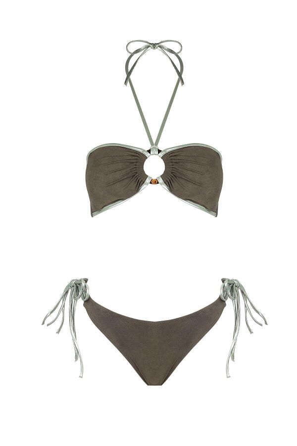 Ayyıldız 5713 Haki Straplez Bikini Takımı - 4