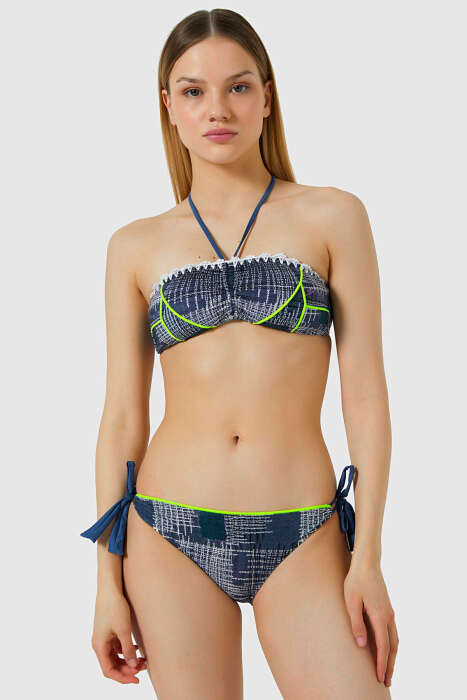 Ayyıldız 5501 Mor Straplez Bikini Takımı - 1