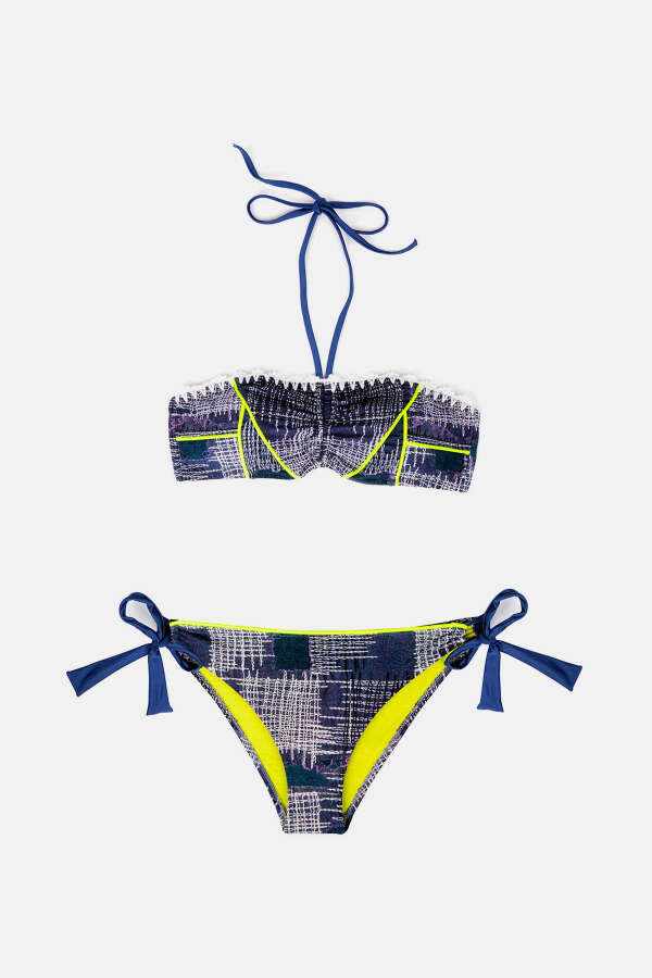 Ayyıldız 5501 Mor Straplez Bikini Takımı - 4