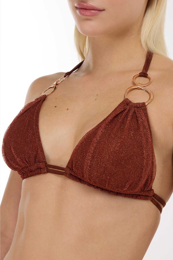 Ayyıldız 5704 Kahverengi Üçgen Bikini Takımı - 2