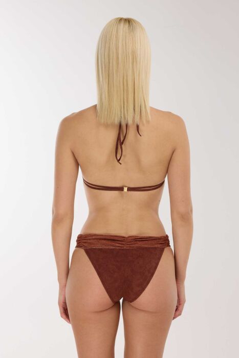 Ayyıldız 5704 Kahverengi Üçgen Bikini Takımı - 3