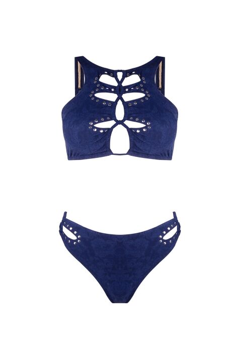 Ayyıldız 5707 Lacivert Büstiyer Bikini Takımı - 6