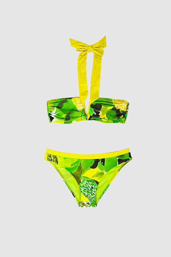 Ayyıldız 5532 Yeşil Straplez Toparlayıcı Bikini Takımı - 4