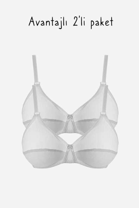 Ayyıldız 556 Beyaz Sütyen 2'li Paket - 1