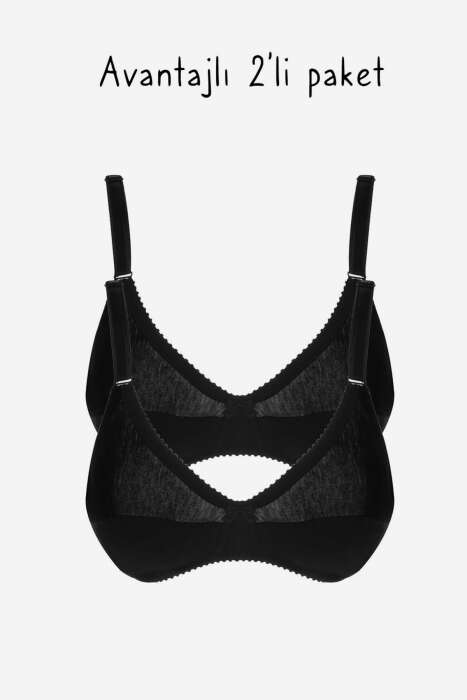 Ayyıldız 556 Siyah Sütyen 2'li Paket - 1