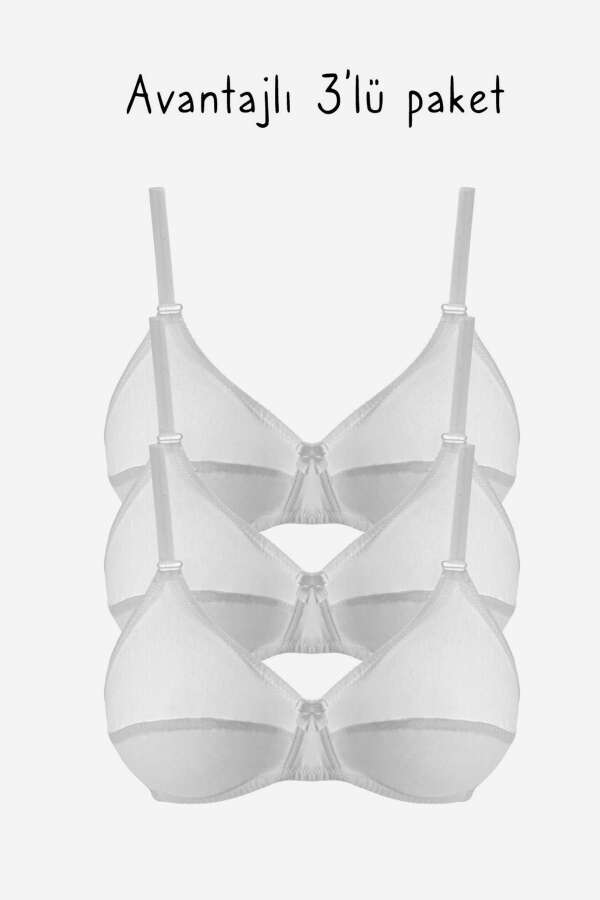 Ayyıldız 556 Beyaz Sütyen 3'lü Paket - 1