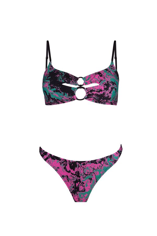 Ayyıldız 5604 Yeşil Pembe Bikini Takımı - 4