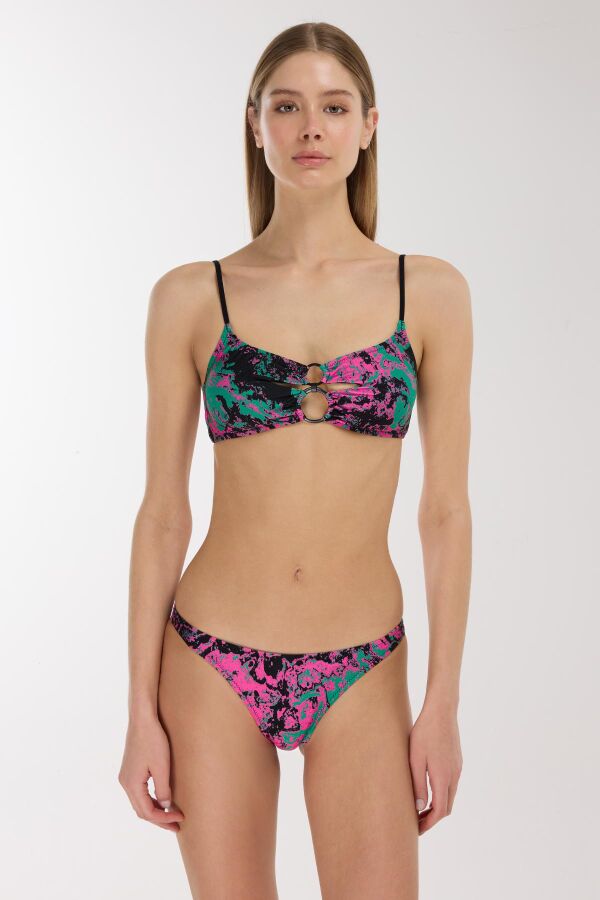 Ayyıldız 5604 Yeşil Pembe Bikini Takımı - 1