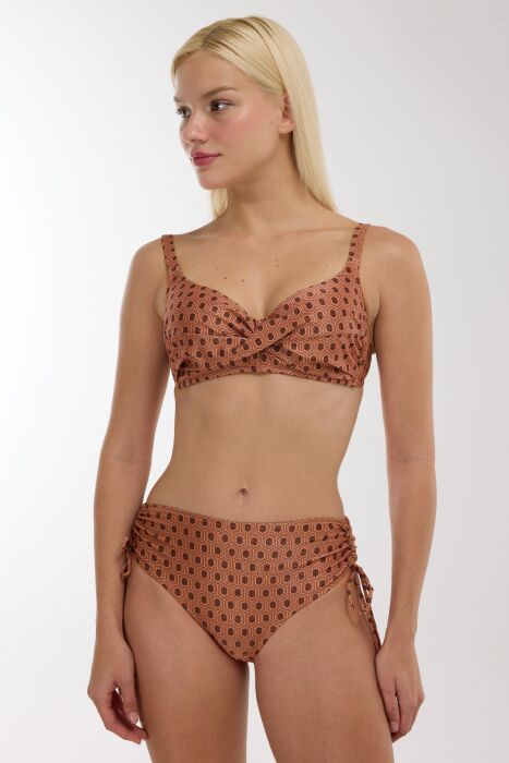Ayyıldız 5605 Bronz Simli Toparlayıcı Bikini Takımı - 1