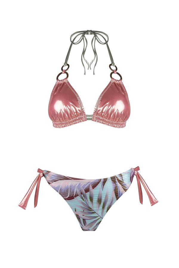 Ayyıldız 5610 Mavi Pembe Üçgen Bikini Takımı - 5