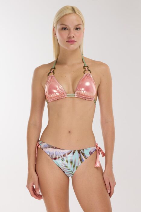 Ayyıldız 5610 Mavi Pembe Üçgen Bikini Takımı - AYYILDIZ