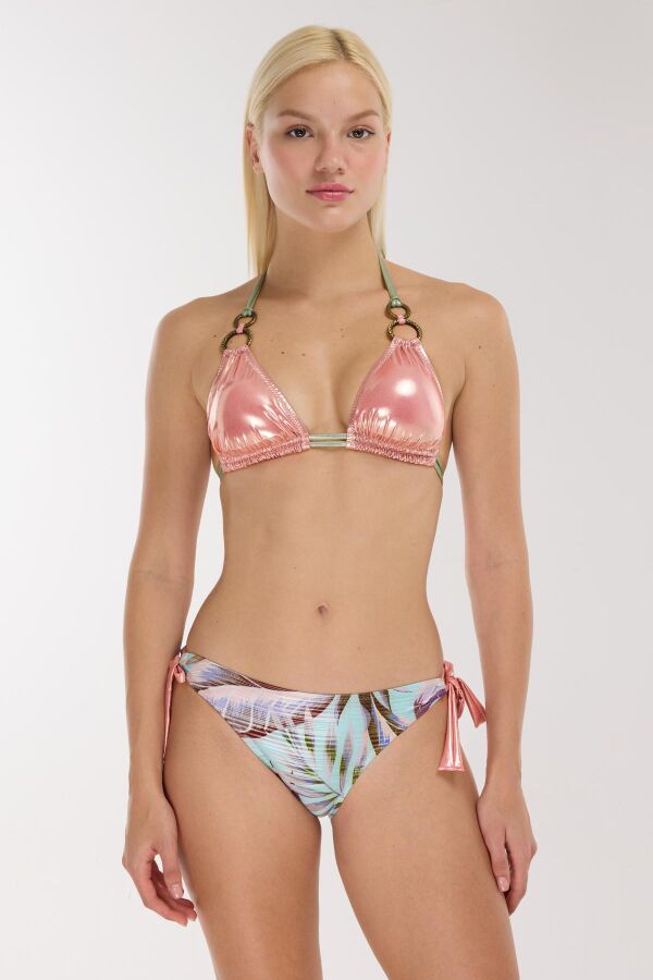 Ayyıldız 5610 Mavi Pembe Üçgen Bikini Takımı - 1