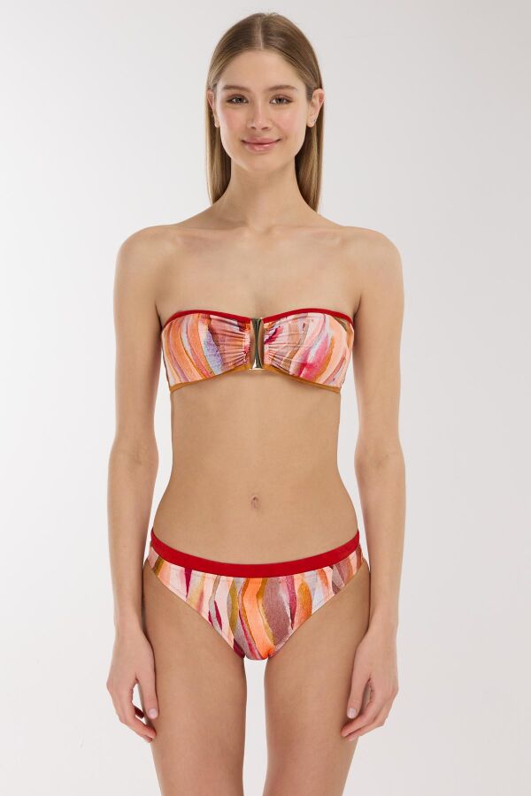 Ayyıldız 5612 Koral Straplez Bikini Takımı - 1