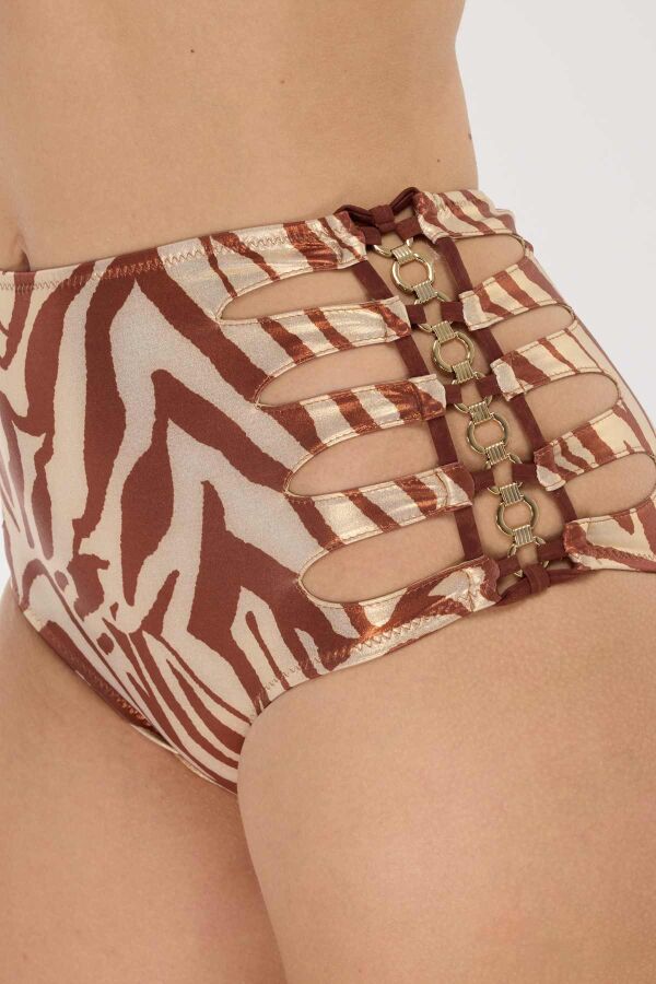 Ayyıldız 5618 Parlak Kahverengi Straplez Bikini Takımı - 5