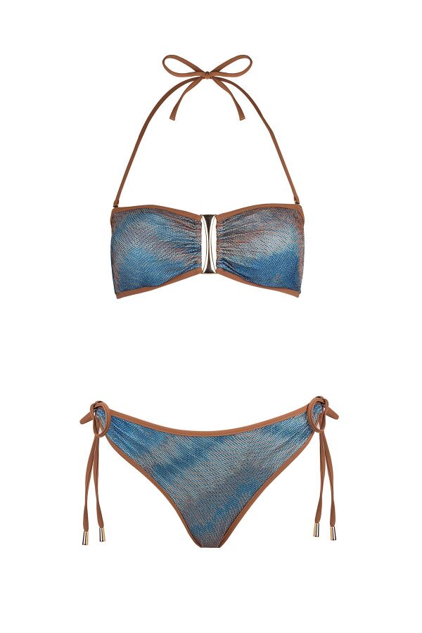 Ayyıldız 5620 Mavi Straplez Bikini Takımı - 4