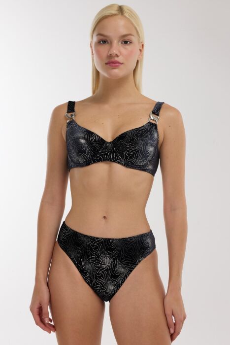 Ayyıldız 5622 Siyah Kadife Bikini Takımı - 1