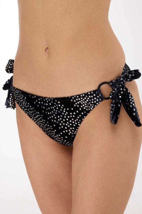 Ayyıldız 5623 Siyah Kadife Straplez Bikini Takımı - 3